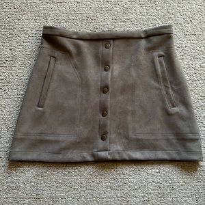 Suede mini skirt